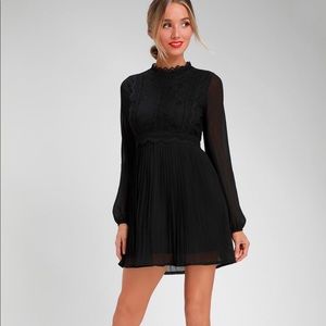 LULU’S black lace Charlie’s skater dress